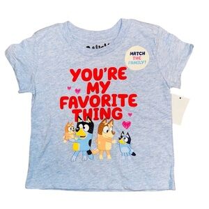 Bluey Valentine’s Day Family Matching Toddler Unisex Short Sleeve T-Shirt B6